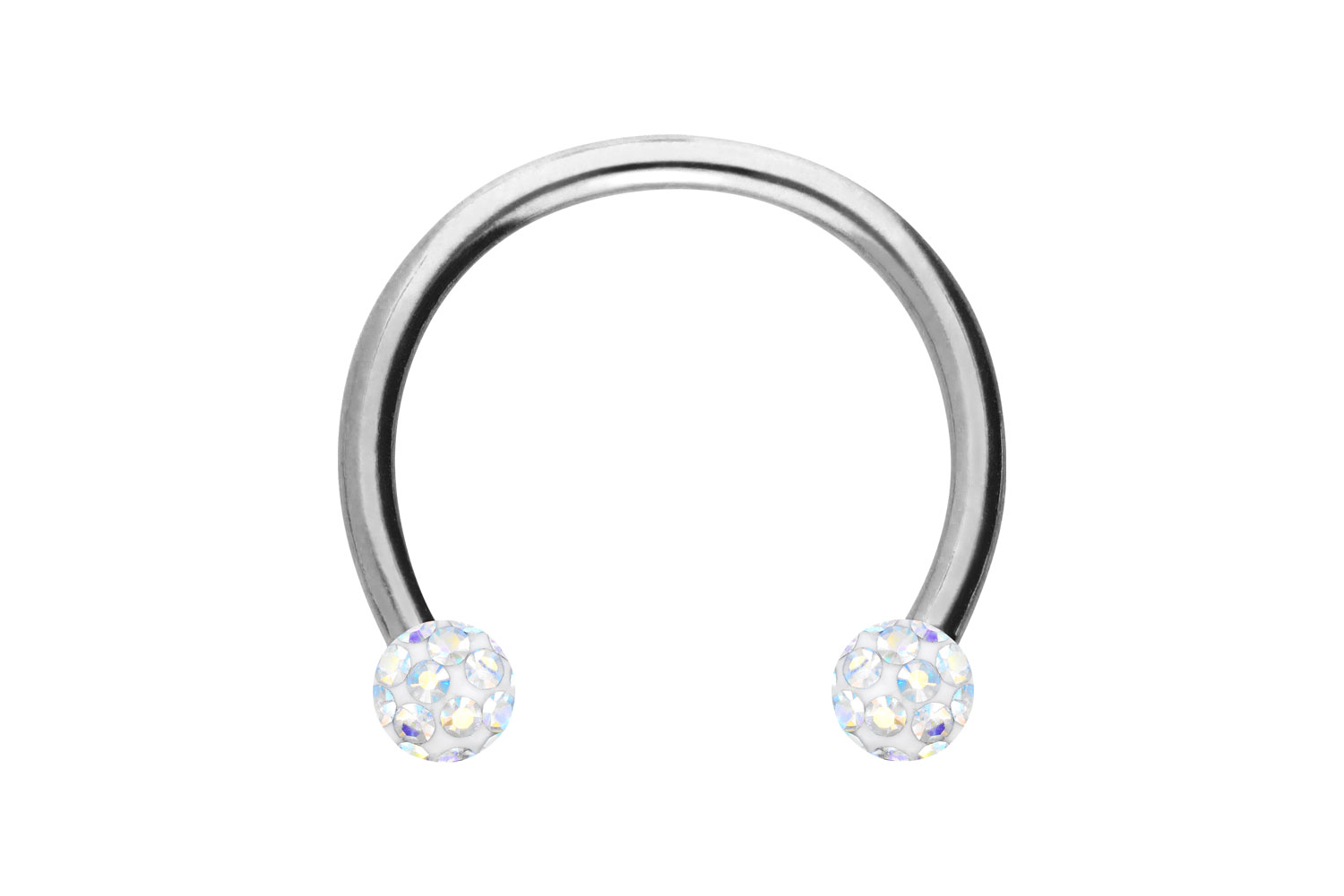 Chirurgenstahl Hufeisenring Piercing EPOXY-KUGELN